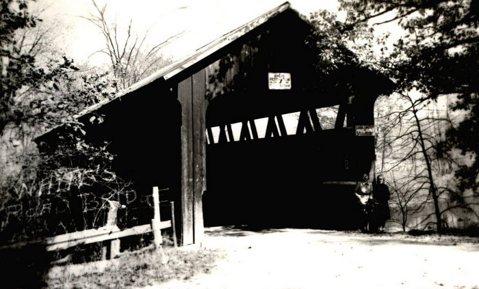Whites Covered Bridge - Old Postcard (newer photo)
